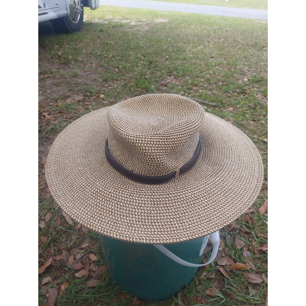 Nine West Sun Hat Beach‎ Travel Wide Brim Floppy Woven One Size
